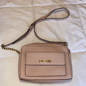 Pink Michael kors leather crossbody bag